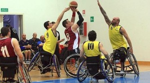 finale della coppia dei campioni Basket in carrozzina all'istituto santa Lucia