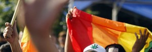 A woman takes part in a Gay Pride March in Cali, Colombia, 26 June 2016. Activists, LGBTI (Lesbian, Gay, Bisexual, Transexual and Intersexual) members and sympathizers asked for respect for life and sexual diversity. EFE/Christian Escobar Mora