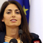 1205472 : (Vincenzo Tersigni / EIDON),  2016-09-21 Roma - Conferenza stampa sul no alle olimpiadi del sindaco Raggi e del vicesindaco Frongia - Virginia Raggi alla conferenza stampa sul no alle Olimpiadi