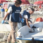 Il luogo dove una coppia di turisti polacchi sono stati aggrediti da quattro uomini, lei violentata e lui rapinato e picchiato, a Miramare di Rimini, 26 agosto 2017. ANSA/MANUEL MIGLIORINI