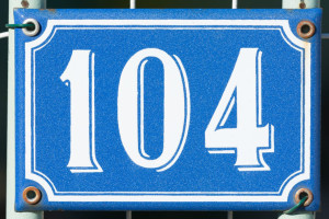 69270790 - house number one hundred four - 104