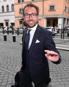 Il ministro della Giustizia, Alfonso Bonafede, arriva al Senato per il voto di fiducia, Roma, 5 giugno 2018.   ANSA/ETTORE FERRARI