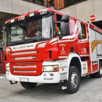 Camion dei vigili del fuoco di Trento. ANSA/UFF STAMPA PROVINCIA AUTONOMA DI TRENTO +++NO SALES, EDITORIAL USE ONLY+++