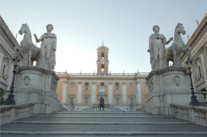 Campidoglio: panoramica scalinata